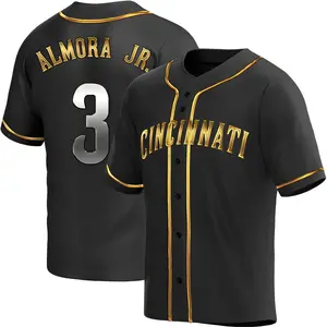 Albert Almora Jr. Cincinnati Reds Replica Alternate Jersey - Black Golden