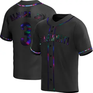 Albert Almora Jr. Cincinnati Reds Replica Alternate Jersey - Black Holographic