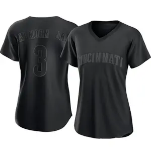 Albert Almora Jr. Cincinnati Reds Women's Authentic Pitch Fashion Jersey - Black