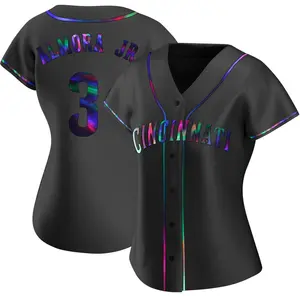 Albert Almora Jr. Cincinnati Reds Women's Replica Alternate Jersey - Black Holographic