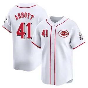 Andrew Abbott Cincinnati Reds Youth Limited Home Jersey - White