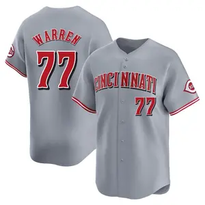 Art Warren Cincinnati Reds Youth Limited Away Jersey - Gray