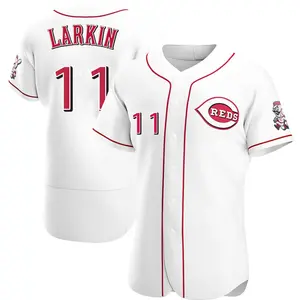 Barry Larkin Cincinnati Reds Authentic Home Jersey - White