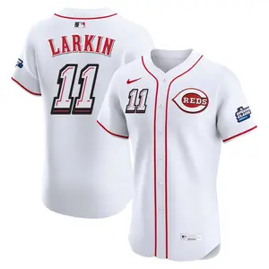 Barry Larkin Cincinnati Reds Elite 2025 Speedway Classic Alternate Jersey - White
