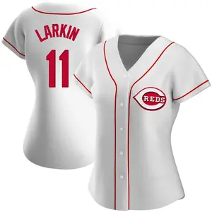 Barry Larkin Cincinnati Reds Women's Authentic Home Jersey - White