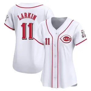 Barry Larkin Cincinnati Reds Women's Limited Home Jersey - White