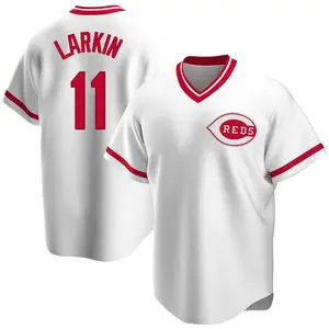 Barry Larkin Cincinnati Reds Youth Replica Home Cooperstown Collection Jersey - White