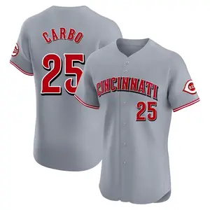 Bernie Carbo Cincinnati Reds Elite Road Jersey - Gray