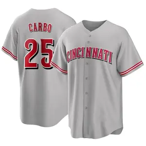 Bernie Carbo Cincinnati Reds Replica Road Jersey - Gray