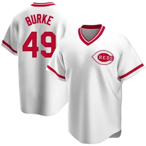 Brock Burke Cincinnati Reds Replica Home Cooperstown Collection Jersey - White
