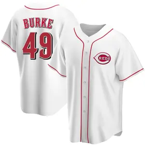 Brock Burke Cincinnati Reds Replica Home Jersey - White