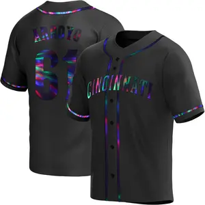 Bronson Arroyo Cincinnati Reds Replica Alternate Jersey - Black Holographic
