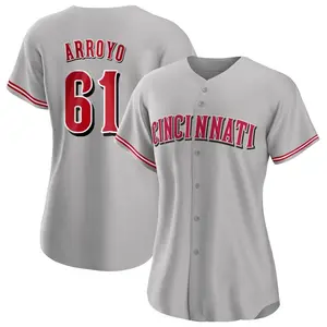 Bronson Arroyo Cincinnati Reds Women's Authentic Road Jersey - Gray