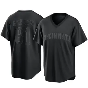 Bronson Arroyo Cincinnati Reds Youth Replica Pitch Fashion Jersey - Black