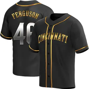 Caleb Ferguson Cincinnati Reds Replica Alternate Jersey - Black Golden