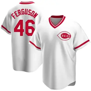 Caleb Ferguson Cincinnati Reds Replica Home Cooperstown Collection Jersey - White