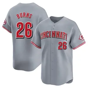Chase Burns Cincinnati Reds Limited Away Jersey - Gray