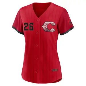 Chase Burns Cincinnati Reds Women's Limited 2026 City Connect Stadium Jersey - Red