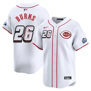 Chase Burns Cincinnati Reds Youth Limited 2025 Speedway Classic Alternate Jersey - White