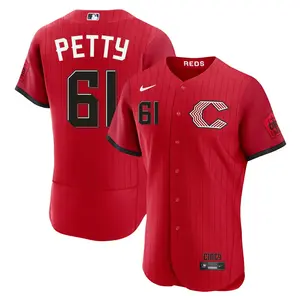 Chase Petty Cincinnati Reds Authentic 2026 City Connect Stadium Jersey - Red