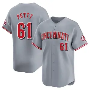 Chase Petty Cincinnati Reds Limited Away Jersey - Gray