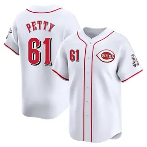 Chase Petty Cincinnati Reds Youth Limited Home Jersey - White
