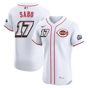 Chris Sabo Cincinnati Reds Elite 2025 Speedway Classic Alternate Jersey - White