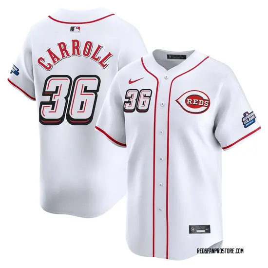 Clay Carroll Cincinnati Reds Limited 2025 Speedway Classic Alternate Jersey - White
