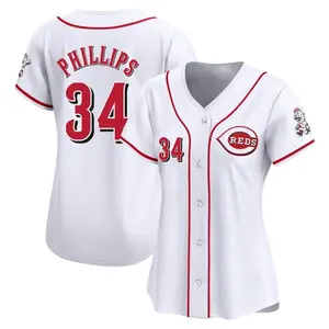 Connor Phillips Cincinnati Reds Women's Limited Home Jersey - White