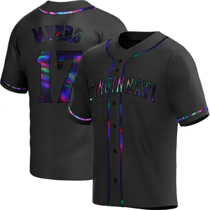 Dane Myers Cincinnati Reds Replica Alternate Jersey - Black Holographic