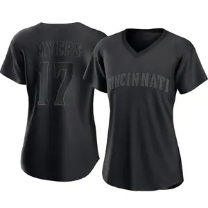 Dane Myers Cincinnati Reds Women's Authentic Pitch Fashion Jersey - Black