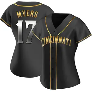 Dane Myers Cincinnati Reds Women's Replica Alternate Jersey - Black Golden