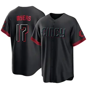 Dane Myers Cincinnati Reds Youth Replica 2023 City Connect Jersey - Black