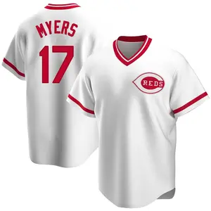 Dane Myers Cincinnati Reds Youth Replica Home Cooperstown Collection Jersey - White