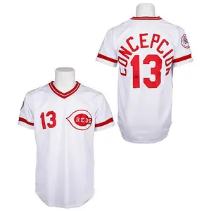 Dave Concepcion Cincinnati Reds Authentic Throwback Mitchell and Ness Jersey - White