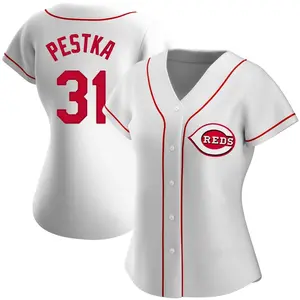 Drew Pestka Cincinnati Reds Women's Authentic Home Jersey - White