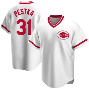 Drew Pestka Cincinnati Reds Youth Replica Home Cooperstown Collection Jersey - White