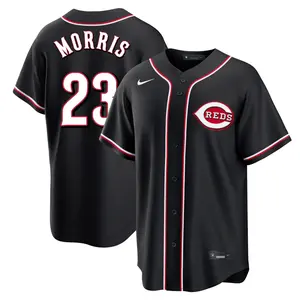 Hal Morris Cincinnati Reds Replica Fashion Out Jersey - Black