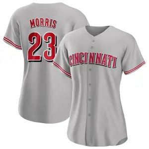Hal Morris Cincinnati Reds Women's Authentic Road Jersey - Gray