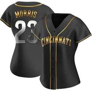 Hal Morris Cincinnati Reds Women's Replica Alternate Jersey - Black Golden