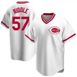 JT Riddle Cincinnati Reds Replica Home Cooperstown Collection Jersey - White