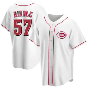 JT Riddle Cincinnati Reds Youth Replica Home Jersey - White