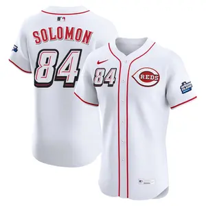 Jared Solomon Cincinnati Reds Elite 2025 Speedway Classic Alternate Jersey - White