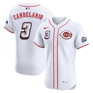 Jeimer Candelario Cincinnati Reds Elite 2025 Speedway Classic Alternate Jersey - White