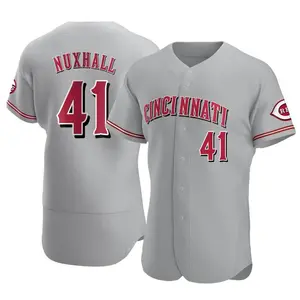 Joe Nuxhall Cincinnati Reds Authentic Road Jersey - Gray
