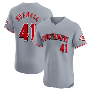Joe Nuxhall Cincinnati Reds Elite Road Jersey - Gray