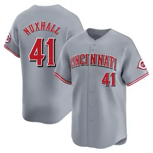 Joe Nuxhall Cincinnati Reds Youth Limited Away Jersey - Gray