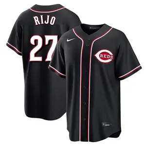 Jose Rijo Cincinnati Reds Replica Fashion Out Jersey - Black