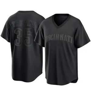 Jose Trevino Cincinnati Reds Replica Pitch Fashion Jersey - Black