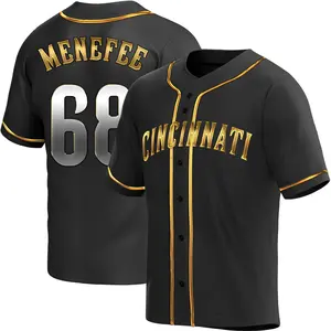 Joseph Menefee Cincinnati Reds Replica Alternate Jersey - Black Golden